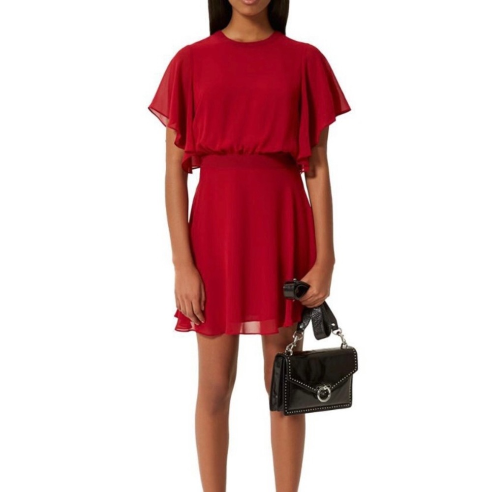 NWT ($265.00) Rebecca Minkoff Tasha ruffled chiffon mini dress. ❤️